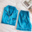 Women's silk satin pajama set two-piece 6