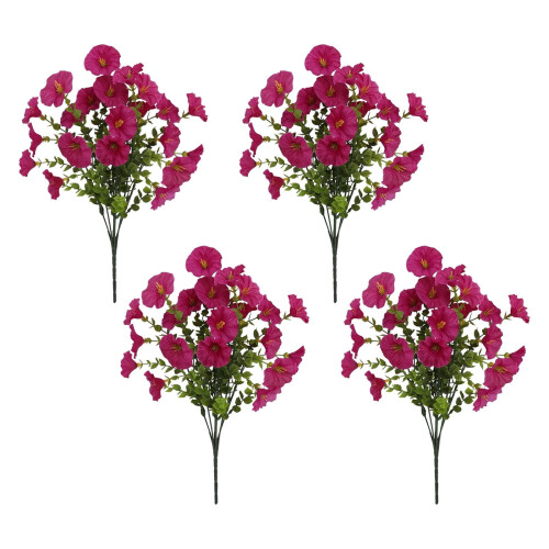 Künstliche Prunkwindenblüten, tiefrot, 4 Stück