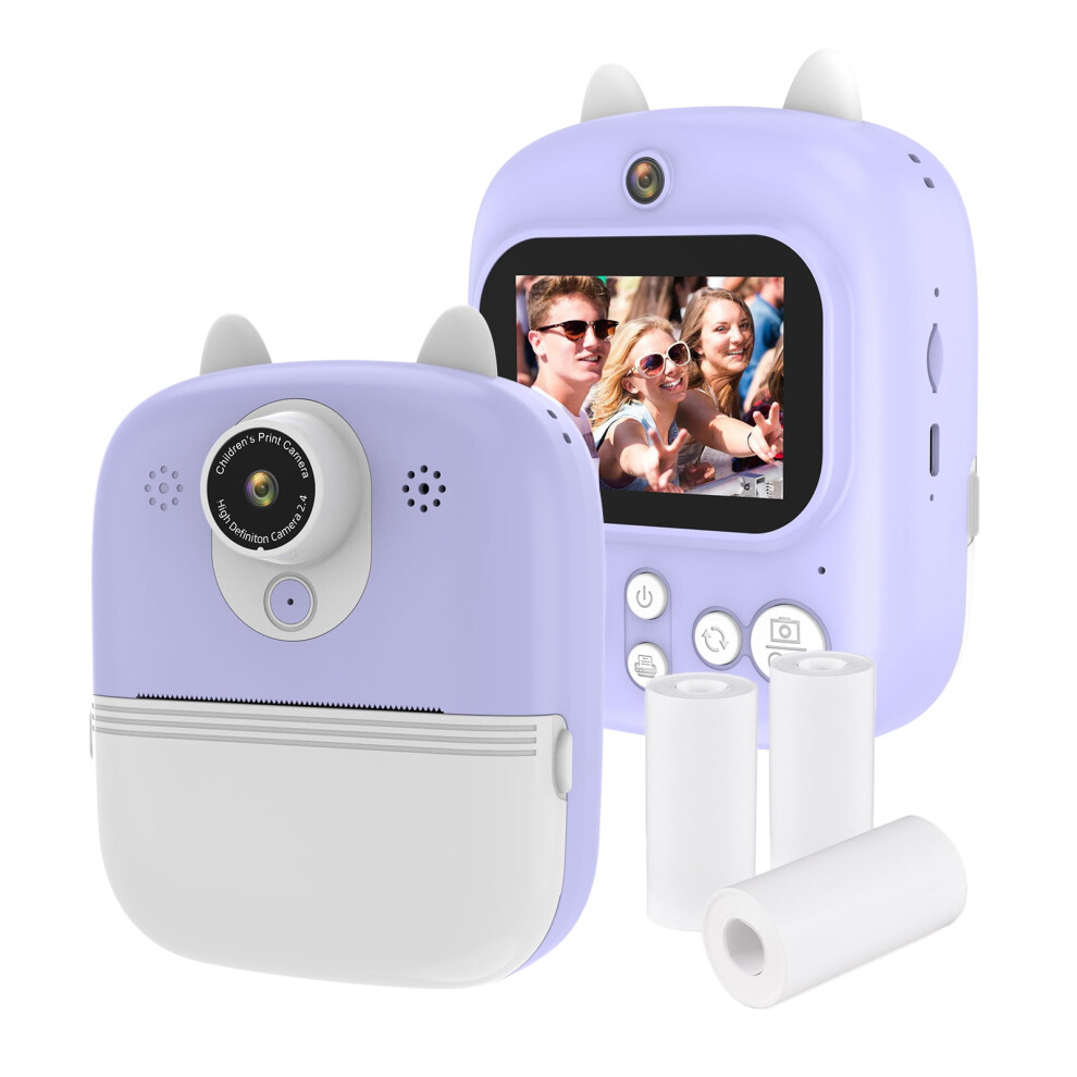 Kids Instant Print Camera 1080P Dual Lens 2.4" Ips Screen 9170372572328