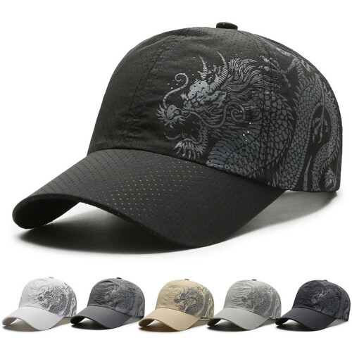 Sunshade Cap Ultralight Quick-Drying Dragon Print Baseball