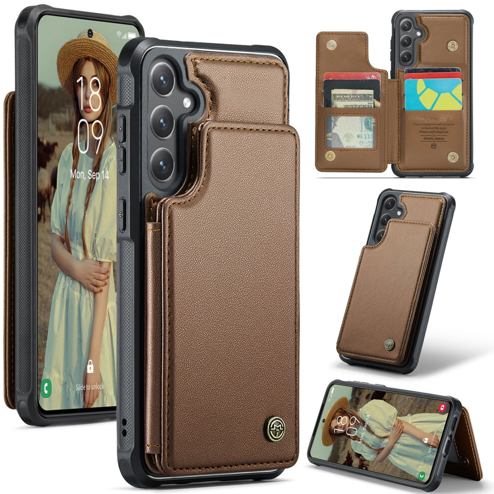 Caseme Leather Wallet Case For Samsung Galaxy S24 Fe With 9170372585007