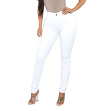 Blugi skinny albi pentru femei, XXL