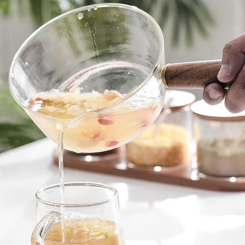 Clear glass saucepan non-stick 600ml 2