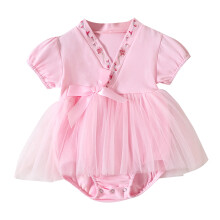 Pelele de bebé de algodón estilo kimono rosa talla 66