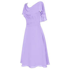 Lila Damen-Partykleid mit hohem Bund, Größe M