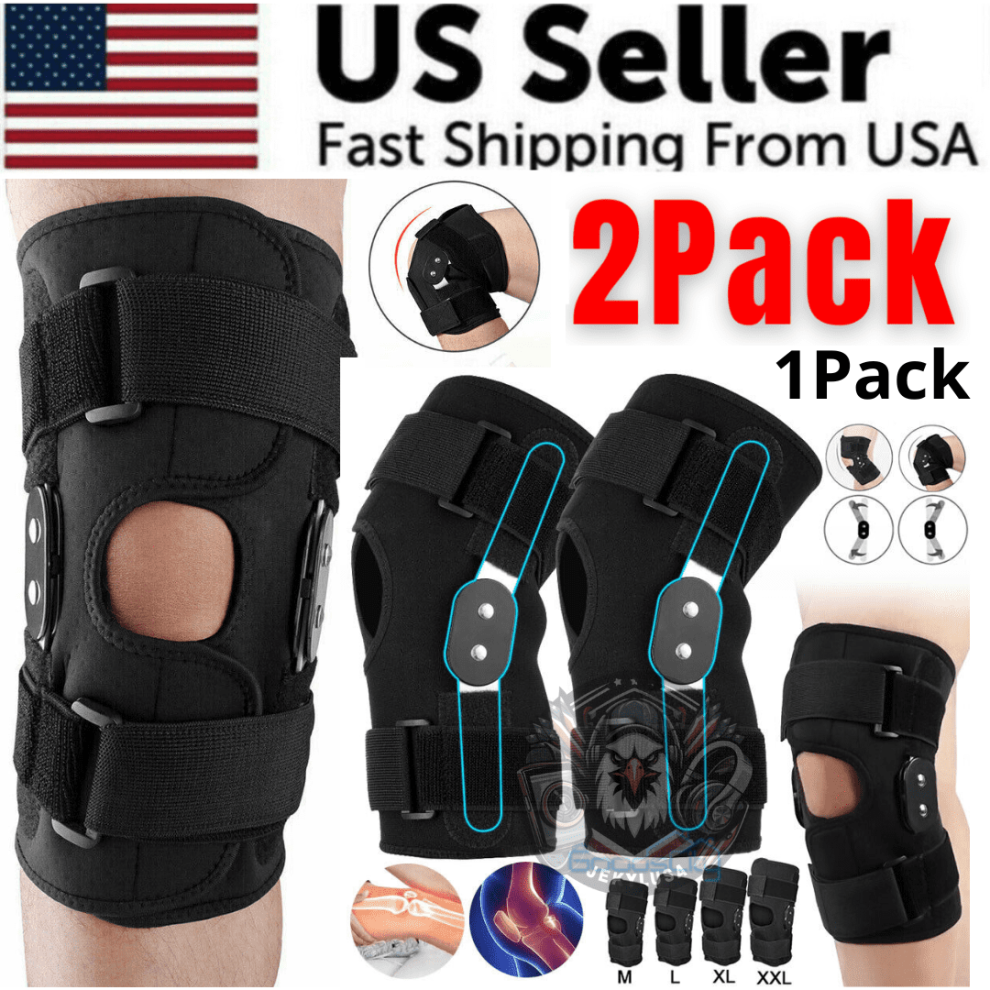 Hinged Knee Brace Compression Sleeve with Open Patella
