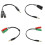 3,5 mm hoofdtelefoon-microfoon splitteradapter TRS naar TRRS CTIA Y 8
