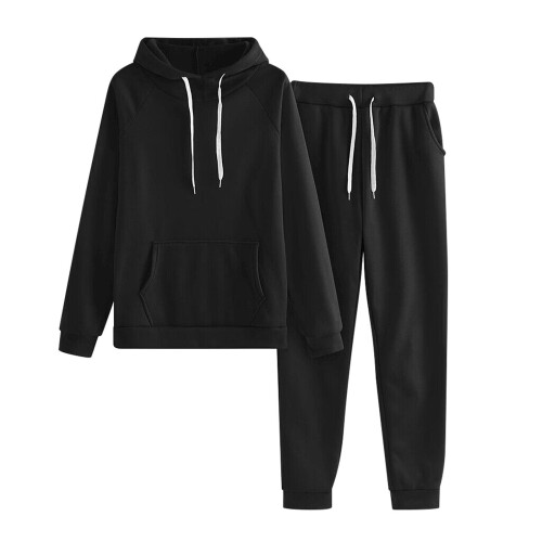 Dam träningsset med långärmad pullover och casual passform 1