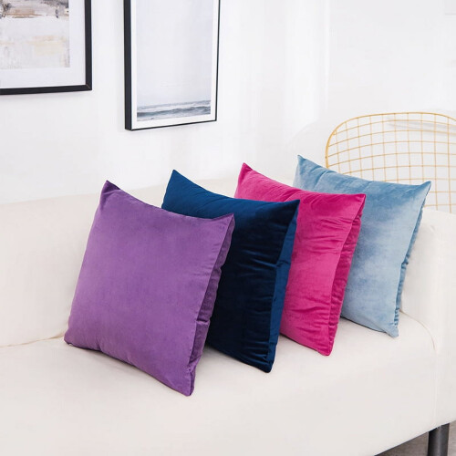 Conjunto de 2 capas de almofada de veludo de 50x50 cm (20x20 polegadas). 1