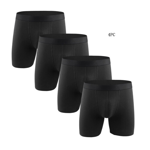 Herren-Boxershorts, einfarbig, 4er-Pack, Größe L
