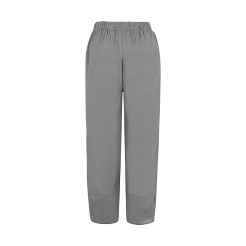 Calça feminina de algodão para trabalho, cintura alta e perna reta. 2