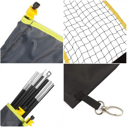Badmintonnetz-Set mit Carbonfaser-Stangen, offizielle Größe 2