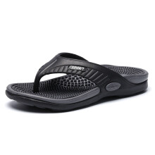 Men's Summer Beach Flip Flops Black Size 8.5