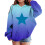 Flickor preppy oversized gradient hoodie blå storlek 5 4