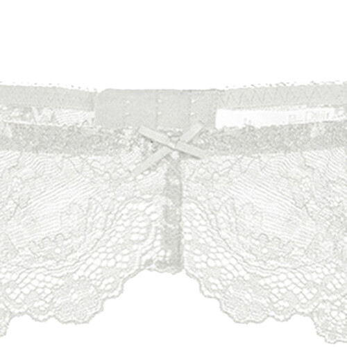 Ensemble porte-jarretelles et bas cuissardes blancs, taille M 2