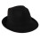 Vlněný plstěný klobouk Fedora Vintage Trilby černý 6