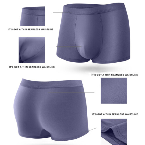 Cuecas Boxer Masculinas Macias, Respiráveis e com Cós Flexível - Pacote com 3 1