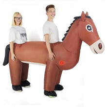 (Cheval d'équitation pour deux personnes, 150-190CM) Costume gonflable de cheval d'équitation pour deux personnes