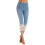 Dame Cropped Denim Jeans Blonder Elastisk Midje 1