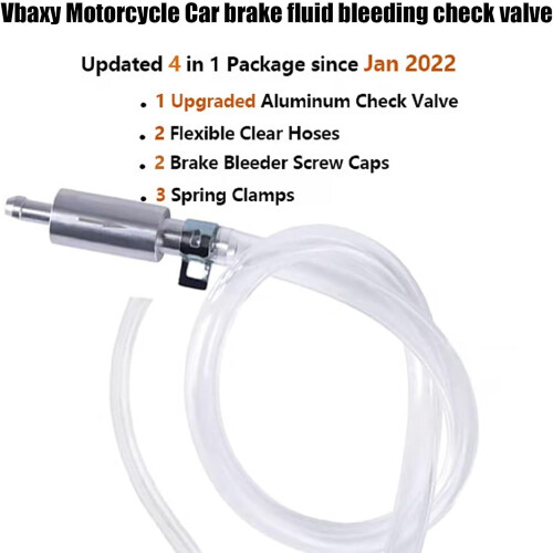 Brake Bleeder Hose with Check Valve 3 pcs 2