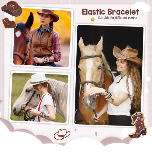 Cowgirl-Perlenarmband im Boho-Stil, 1 Stück 1