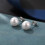 Weiße Perlenohrstecker für Damen, 4 mm, 6 Paar 4
