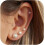 Weiße Perlenohrstecker für Damen, 4 mm, 6 Paar 5