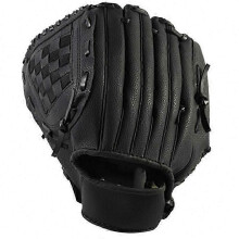 Honkbalhandschoen voor volwassenen, 12,5 inch, rechtshandig, zwarte leren softbal trainingshandschoen voor mannen en vro