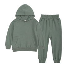 Kinder-Hoodie- und Jogginghosen-Set, einfarbig, 2-teilig