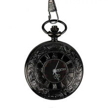 Orologio da tasca al quarzo, cassa in metallo, numeri romani, orologio da taschino retrò da uomo, stile classico steampu