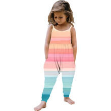 Girls floral sleeveless jumpsuit romper 4T