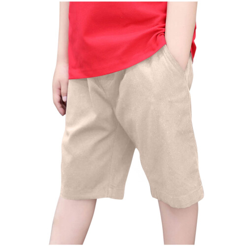 AVTOIFY Mädchen Khaki Sommershorts mit elastischem Bund Kleinkind 1