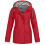 Women's solid hooded raincoat windproof jacket with 2