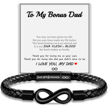 Leather Bracelet for Men Teen Boys Engraved Love You