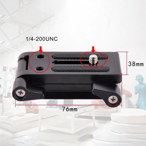 Tilt Head Bracket for DSLR Camera Mounting Plate Black 1