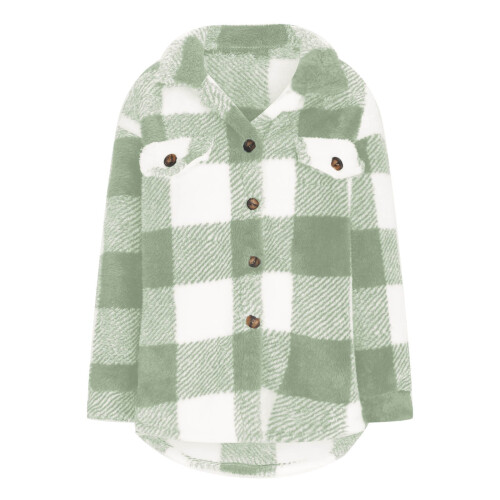 Women's Plus Size Plaid Cardigan Shacket S-5XL 1