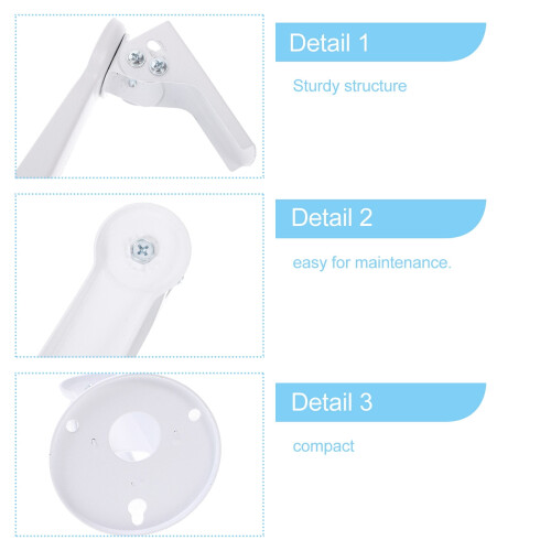TV Mount Bracket for Security Camera 2 pcs White Steel 2