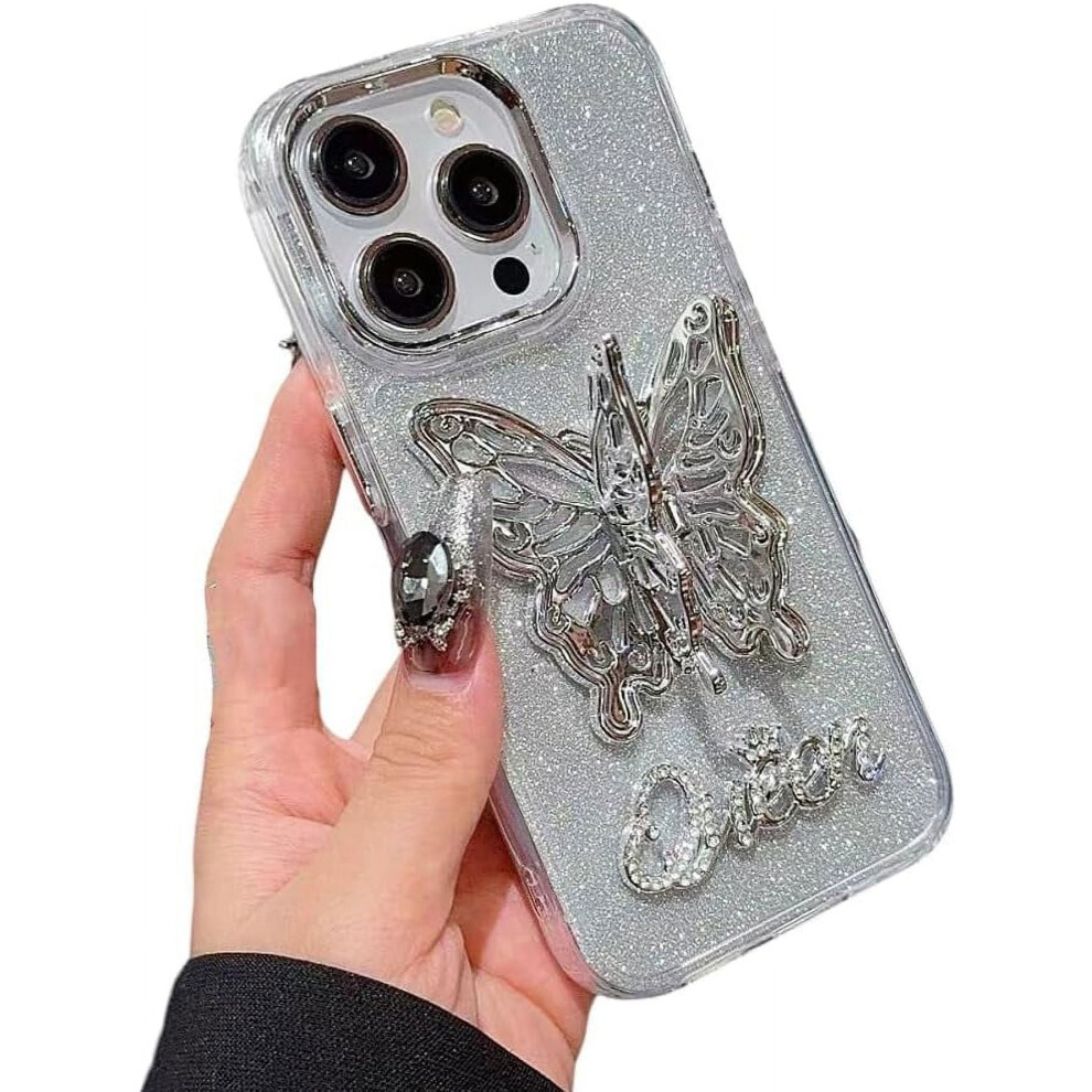 Iphone 12 Pro Electroplated Glitter Butterfly Kickstand 9362892739859