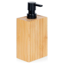 Wooden Soap Dispenser, 280 ml Refillable Liquid Soap Pump Bottle for Bathroom Kitchen Sink Home Decor