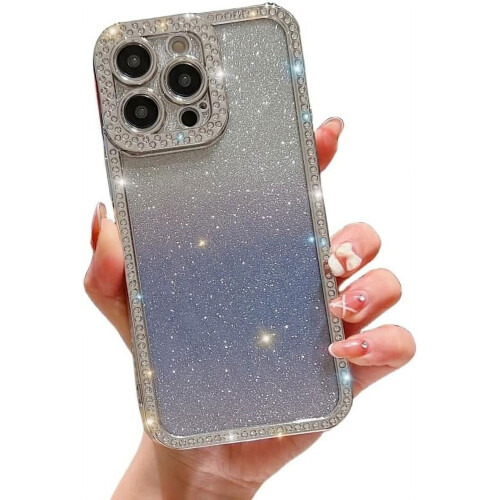Purple Rhinestone Glitter Phone Case for iPhone