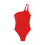 Women's One-Shoulder Tummy-Control Swimsuit Red L 4
