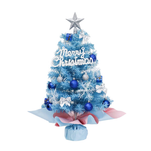 Mini Christmas Tree Blue Tabletop Artificial 12-inch 1
