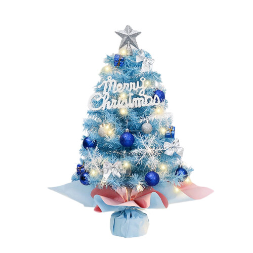 Mini Christmas Tree Blue Tabletop Artificial 12-inch 2