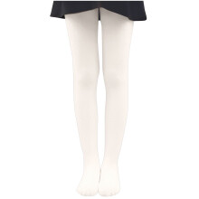 Girls' Winter Fleece-Lined Tights White 5-7 Years