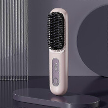 Haarvriendelijke, draadloze, oplaadbare, verwarmde stijltang voor op reis, paars, draagbaar haarstylingtool