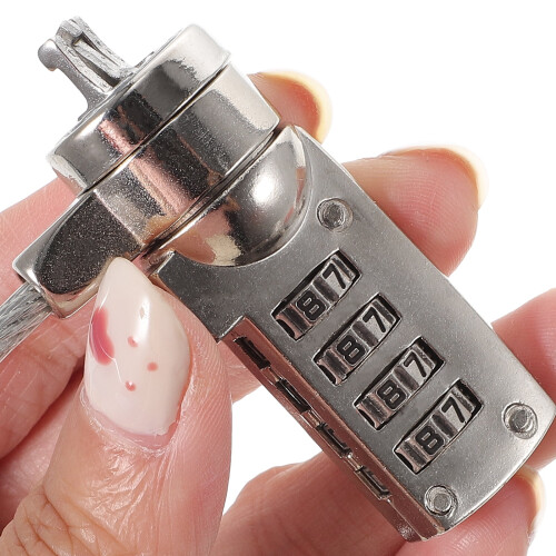Laptop Security Lock Resettable Code 1.8M Silver 1