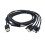 Καλώδιο διαχωριστή USB C από πλεγμένο νάιλον με 4 αρσενικούς συνδέσμο 1