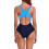 Costume intero da donna con design a blocchi di colore 6