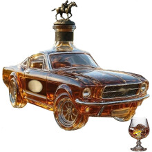 Car-Shaped Whiskey Decanter Set, Novelty Glass Whisky Bottle for Car Enthusiasts, Gift for Home Bar Decor
