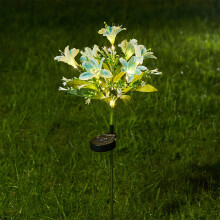 Lampe solaire de jardin LED avec motif hibiscus (1 pièce)